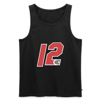 Bing oil - Men's Premium Organic Tank Top - black - Front - AI Model Male 178 light (178cm)