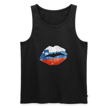 Kiss (Slovénie) - Débardeur bio Premium Homme - noir - Devant - AI Model Male 178 light (178cm)
