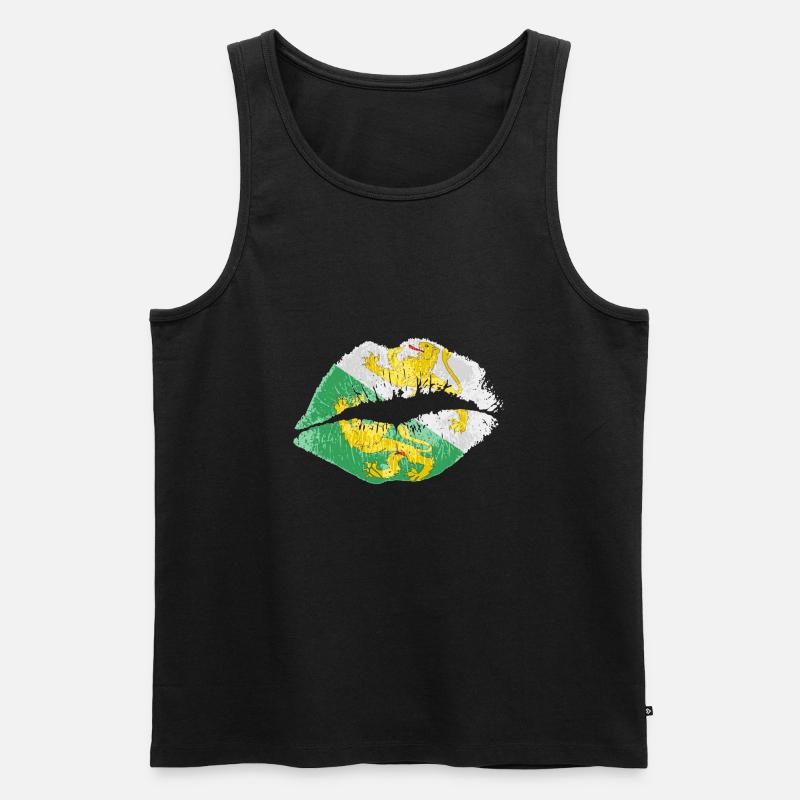 Kuss (Thurgau) - Männer Premium Bio Tank Top - Schwarz