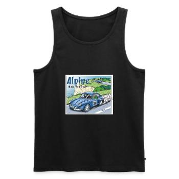 Polete in Alpin 106 - Männer Premium Bio Tank Top - Schwarz - Vorne - AI Model Male 178 light (178cm)