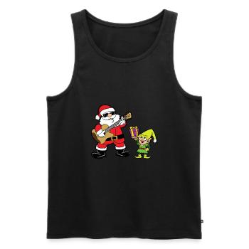 Weihnachten Christmas Elf Xmas Weihnachtsmann Elfe - Männer Premium Bio Tank Top - Schwarz - Vorne - AI Model Male 178 light (178cm)