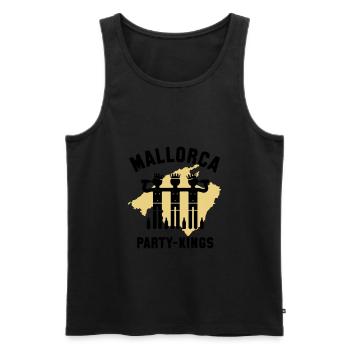 Mallorca Party-Kings (Partyurlaub / 2C) - Männer Premium Bio Tank Top - Schwarz - Vorne - AI Model Male 178 light (178cm)