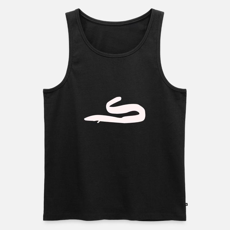 Aal weiss - Männer Premium Bio Tank Top - Schwarz