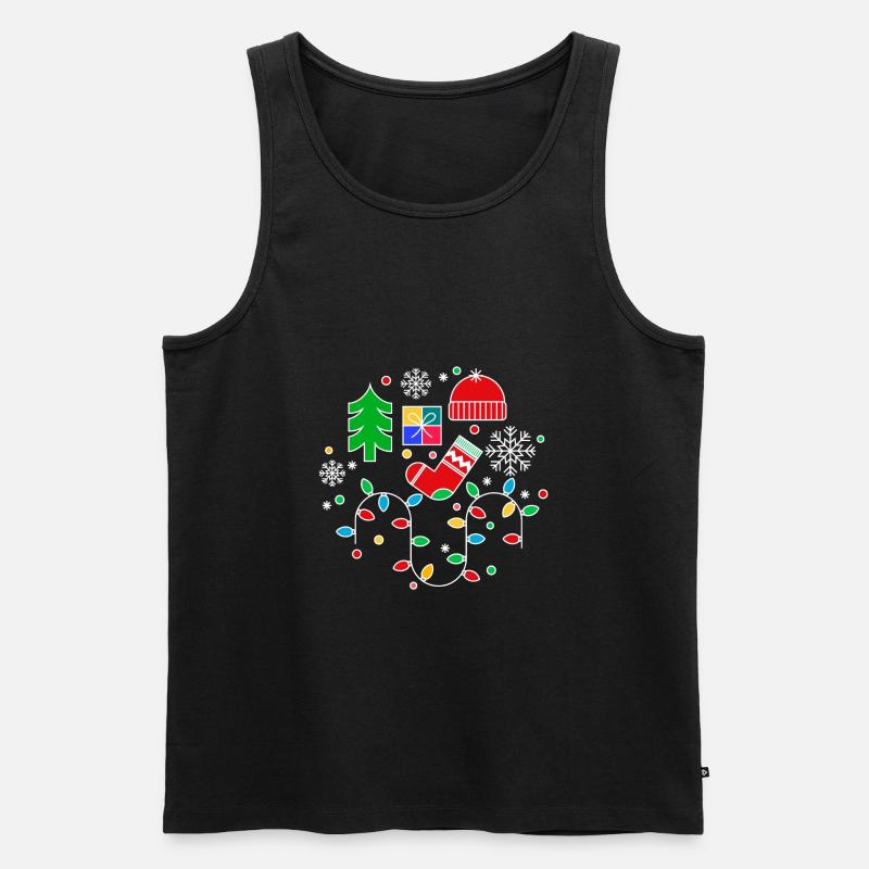 Frohe Weihnachten - Männer Premium Bio Tank Top - Schwarz