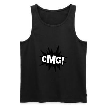 OMG - Männer Premium Bio Tank Top - Schwarz - Vorne - AI Model Male 178 light (178cm)