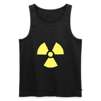 Nuklear Symbol - Männer Premium Bio Tank Top - Schwarz - Vorne - AI Model Male 178 light (178cm)