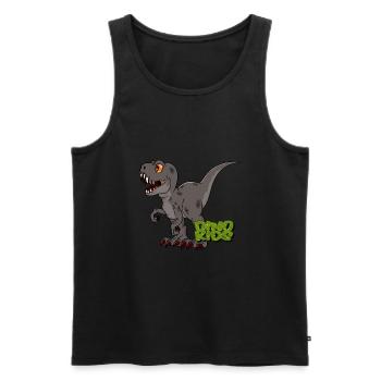 T-Rex Baby - Männer Premium Bio Tank Top - Schwarz - Vorne - AI Model Male 178 light (178cm)