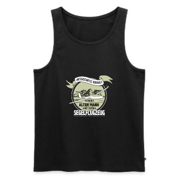 Segelflieger Segelflugzeug Pilot Geschenk - Männer Premium Bio Tank Top - Schwarz - Vorne - Michal (187cm)