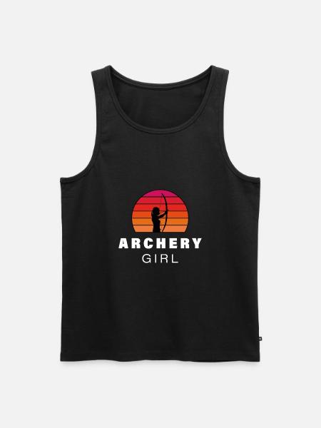 Archer motif silhouette - Men's Premium Organic Tank Top - black