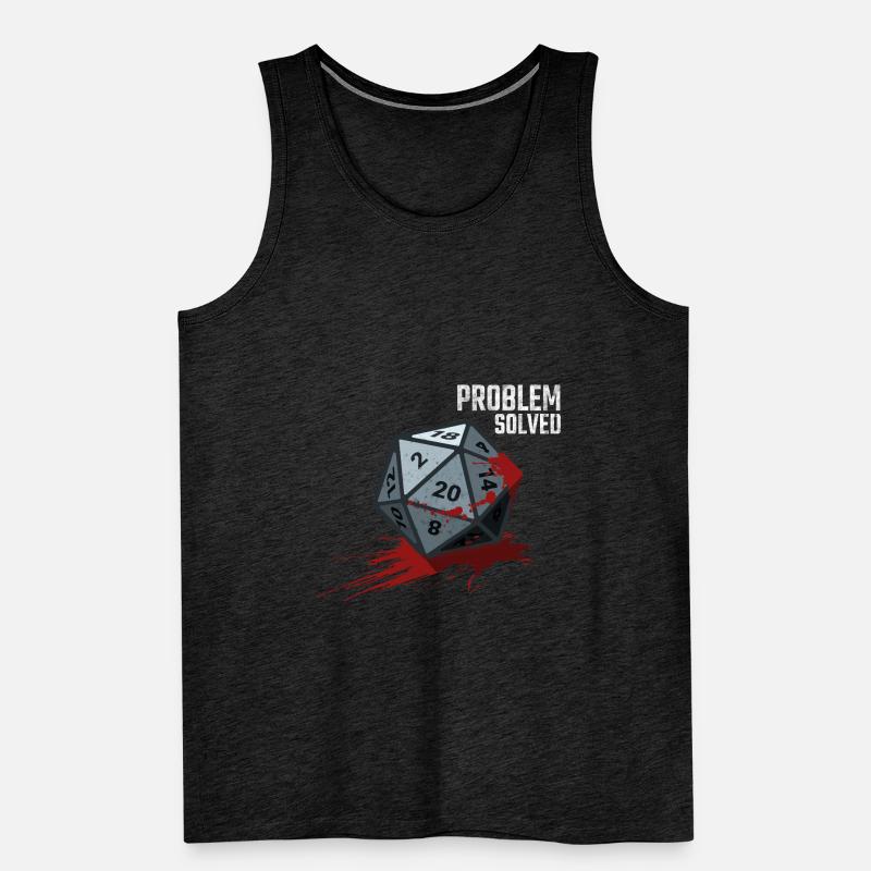 D20 Würfel - Problem solved Männer Premium Bio Tank Top
