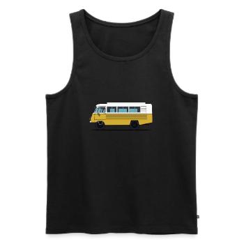 Autobus IFA Robur - Débardeur bio Premium Homme - noir - Devant - AI Model Male 178 light (178cm)