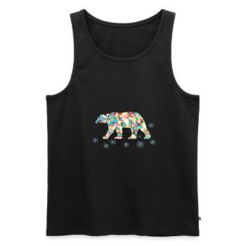 Polar bear - Men's Premium Organic Tank Top - black - Front - AI Model Male 178 light (178cm)