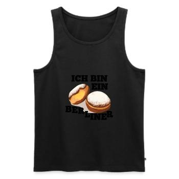 Ich bin ein Berliner - Männer Premium Bio Tank Top - Schwarz - Vorne - AI Model Male 178 light (178cm)