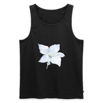Blume - Männer Premium Bio Tank Top - Schwarz - Vorne - Michal (187cm)