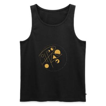 Abstract Minimalism - Men's Premium Organic Tank Top - black - Front - AI Model Male 178 light (178cm)