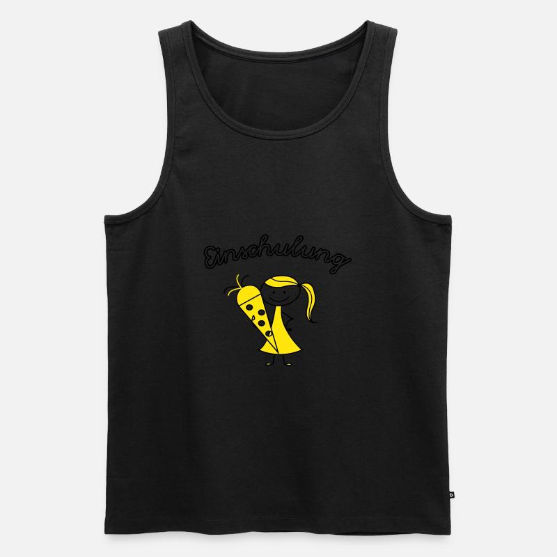 einschulung mädchen - Männer Premium Bio Tank Top - Schwarz