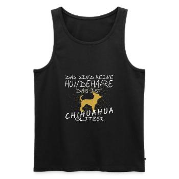 Das sind keine Hundehaare das ist Chihuahua Glitze - Männer Premium Bio Tank Top - Schwarz - Vorne - AI Model Male 178 light (178cm)