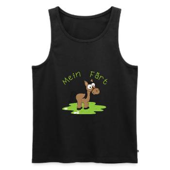 Mein Färt Pferd witziges Lustiges mit Pferden - Männer Premium Bio Tank Top - Schwarz - Vorne - AI Model Male 178 light (178cm)