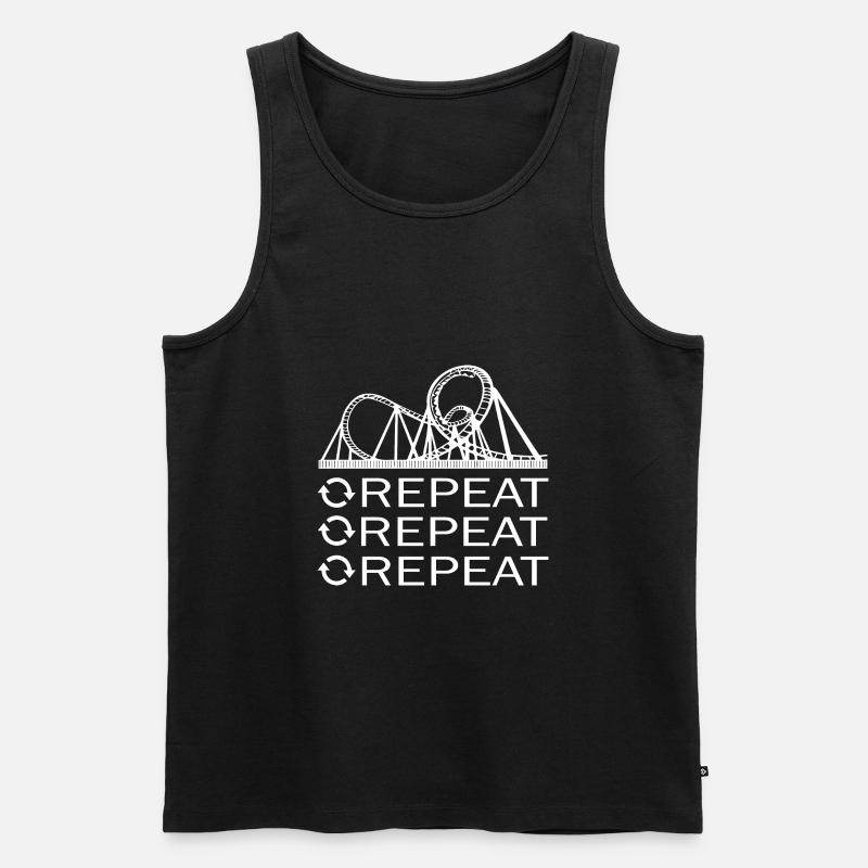 Rollercoaster Achterbahn - Männer Premium Bio Tank Top - Schwarz