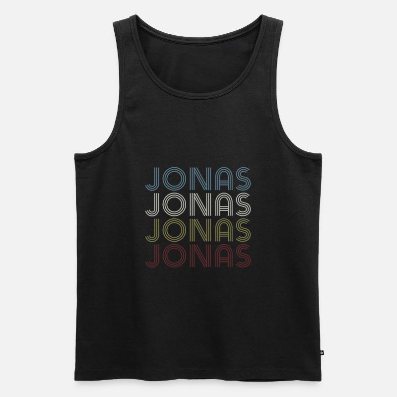 Jonas Jonas Jonas Jonas - Männer Premium Bio Tank Top - Schwarz