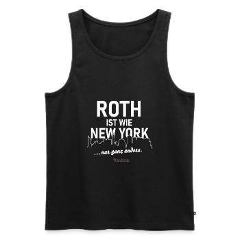 Roth - Männer Premium Bio Tank Top - Schwarz - Vorne - Michal (187cm)