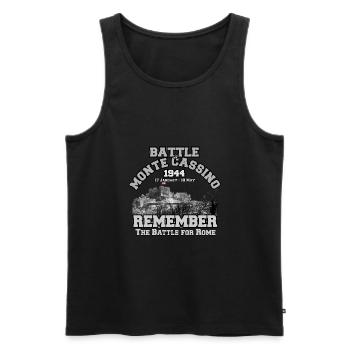 REMEMBER Battle of Monte Cassino - Polish Army - Débardeur bio Premium Homme - noir - Devant - AI Model Male 178 light (178cm)