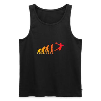 Handball Enfants Evolution Joueurs de handball Hommes - Débardeur bio Premium Homme - noir - Devant - AI Model Male 178 light (178cm)