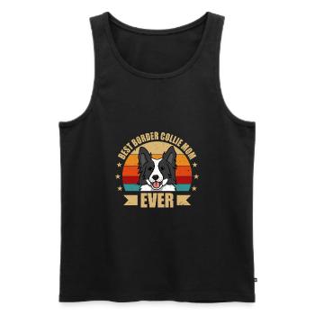 BEST BORDER COLLIE Mama - Men's Premium Organic Tank Top - black - Front - Michal (187cm)