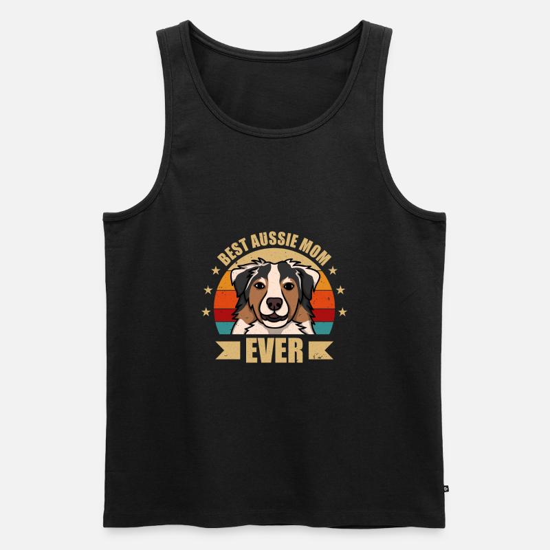 Beste Aussie Mama - Männer Premium Bio Tank Top - Schwarz