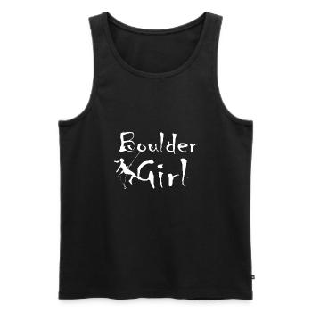 Bouldern Klettern Climbing - Männer Premium Bio Tank Top - Schwarz - Vorne - AI Model Male 178 light (178cm)