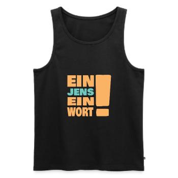 Jens - Männer Premium Bio Tank Top - Schwarz - Vorne - Michal (187cm)