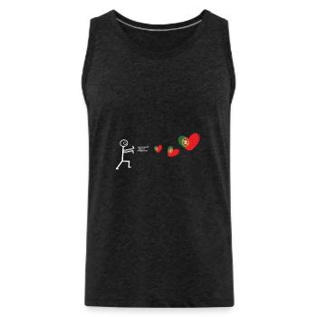 portugal portugais portugais porto lisbonne - Débardeur bio Premium Homme - charbon - Devant - Alexander (188cm)