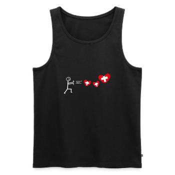 pays suisse suisse drapeau suisse suisse - Débardeur bio Premium Homme - noir - Devant - Michal (187cm)