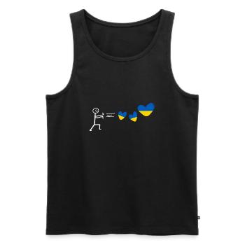 ukraine kiew krim flagge länder fahne free ukrain - Männer Premium Bio Tank Top - Schwarz - Vorne - AI Model Male 178 light (178cm)