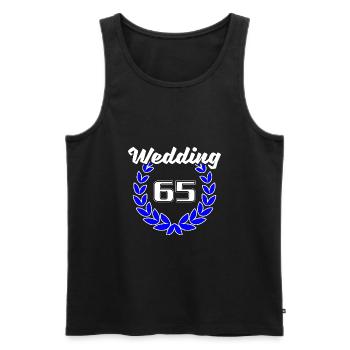 Berlin Wedding 65 Bezirk Logo - Männer Premium Bio Tank Top - Schwarz - Vorne - AI Model Male 178 light (178cm)