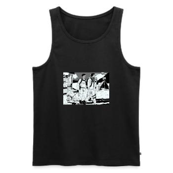 Camps de soldats - Débardeur bio Premium Homme - noir - Devant - Michal (187cm)