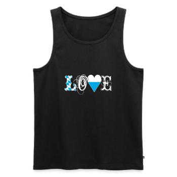 Love Bayern - Männer Premium Bio Tank Top - Schwarz - Vorne - AI Model Male 178 light (178cm)