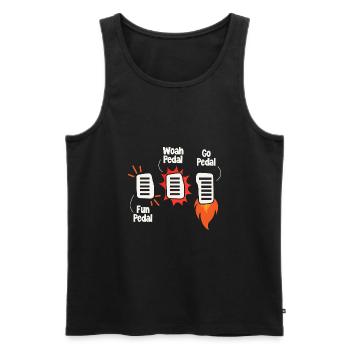 car pedal Design for a driving lovers - Männer Premium Bio Tank Top - Schwarz - Vorne - Michal (187cm)