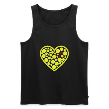 Ball Heart Tennis and Racket - Men's Premium Organic Tank Top - black - Front - Michal (187cm)