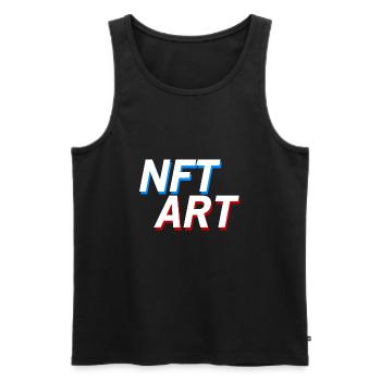 NFT ART - NFT Kunst - Men's Premium Organic Tank Top - black - Front - AI Model Male 178 light (178cm)