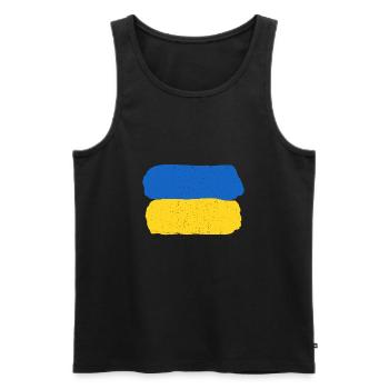 Stay with Ukraine - Männer Premium Bio Tank Top - Schwarz - Vorne - Michal (187cm)