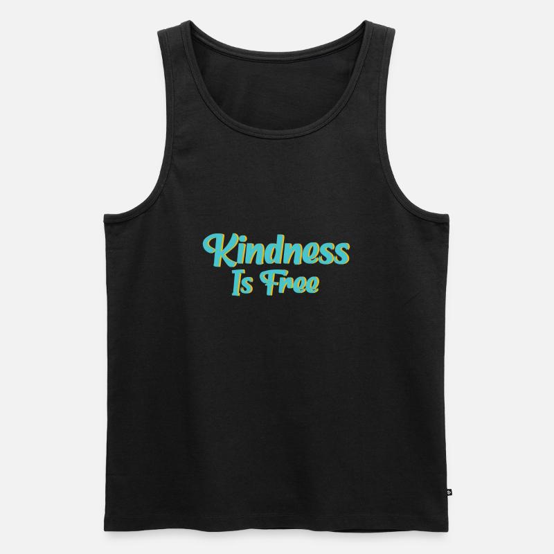 Freundlichkeit ist Gratis - Männer Premium Bio Tank Top - Schwarz