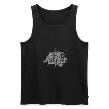 dog witzig bluthund lustiger spruch tierschützer - Männer Premium Bio Tank Top - Schwarz - Vorne - Michal (187cm)
