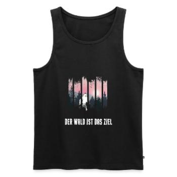 waldbaden naturerlebnis yeti im black forest - Männer Premium Bio Tank Top - Schwarz - Vorne - AI Model Male 178 light (178cm)