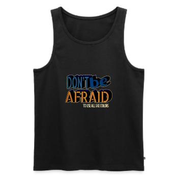 awesome funny lgbt womens rights gift same rights - Men's Premium Organic Tank Top - black - Front - AI Model Male 178 light (178cm)