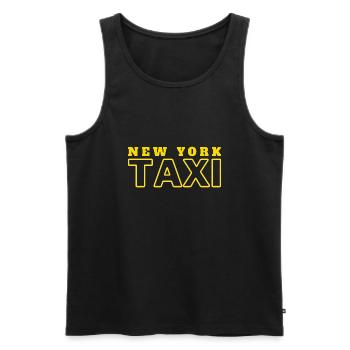 new york taxi - Débardeur bio Premium Homme - noir - Devant - AI Model Male 178 light (178cm)