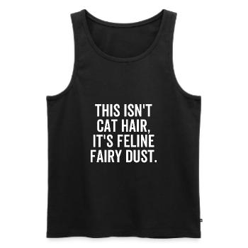Dies ist kein Katzenhaar, es ist Katzenmärchenstaub - Männer Premium Bio Tank Top - Schwarz - Vorne - AI Model Male 178 light (178cm)