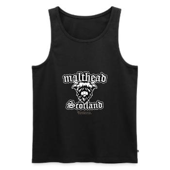 Malt Whiskey Malthead - Männer Premium Bio Tank Top - Schwarz - Vorne - AI Model Male 178 light (178cm)