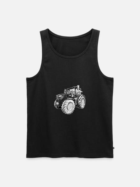 Traktor Allrad - Männer Premium Bio Tank Top - Schwarz