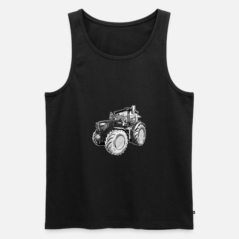 Traktor Allrad - Männer Premium Bio Tank Top - Schwarz
